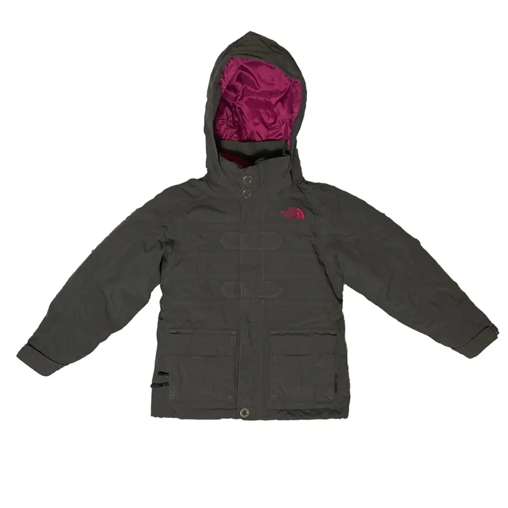The North Face Charcoal Jacket with Magenta Lining XS 6 ☀️